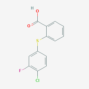 molecular formula C13H8ClFO2S B14604350 Benzoic acid, 2-[(4-chloro-3-fluorophenyl)thio]- CAS No. 60810-59-5