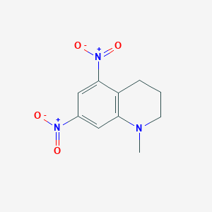 molecular formula C10H11N3O4 B14604378 Quinoline, 1,2,3,4-tetrahydro-1-methyl-5,7-dinitro- CAS No. 57883-27-9