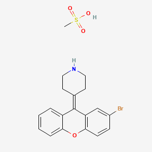 molecular formula C19H20BrNO4S B14604432 Methanesulfonic acid--4-(2-bromo-9H-xanthen-9-ylidene)piperidine (1/1) CAS No. 60085-88-3