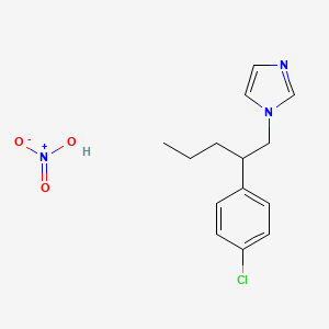 molecular formula C14H18ClN3O3 B14604693 1-[2-(4-Chlorophenyl)pentyl]imidazole;nitric acid CAS No. 58853-33-1