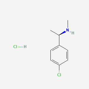 molecular formula C9H13Cl2N B1460470 (R)-1-(4-Chlorophenyl)-N-methylethanamine hydrochloride CAS No. 29850-85-9