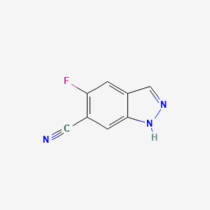 molecular formula C8H4FN3 B1460479 6-Cyano-5-fluoro1H-indazole CAS No. 1427405-34-2