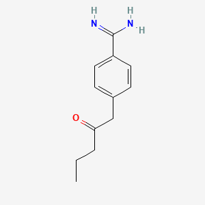 molecular formula C12H16N2O B14604827 4-(2-Oxopentyl)benzene-1-carboximidamide CAS No. 60925-54-4