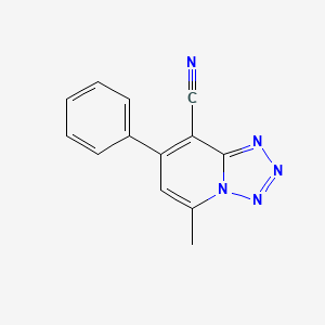 molecular formula C13H9N5 B14604839 Tetrazolo[1,5-a]pyridine-8-carbonitrile, 5-methyl-7-phenyl- CAS No. 61006-52-8