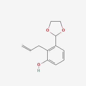 molecular formula C12H14O3 B1460497 2-Allyl-3-(1,3-dioxolan-2-yl)phenol CAS No. 773096-46-1