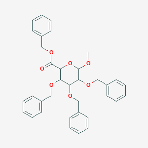 molecular formula C35H36O7 B014605 Benzyl 6-methoxy-3,4,5-tris(phenylmethoxy)oxane-2-carboxylate CAS No. 142797-33-9