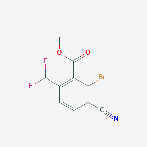 molecular formula C10H6BrF2NO2 B1460502 Methyl 2-bromo-3-cyano-6-(difluoromethyl)benzoate CAS No. 1805481-27-9