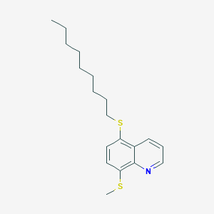 molecular formula C19H27NS2 B14605047 8-(Methylsulfanyl)-5-(nonylsulfanyl)quinoline CAS No. 60465-85-2