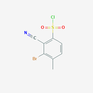 molecular formula C8H5BrClNO2S B1460507 3-Bromo-2-cyano-4-methylbenzenesulfonyl chloride CAS No. 1806060-36-5