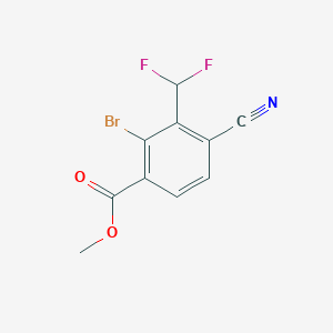 molecular formula C10H6BrF2NO2 B1460509 Methyl 2-bromo-4-cyano-3-(difluoromethyl)benzoate CAS No. 1806060-61-6