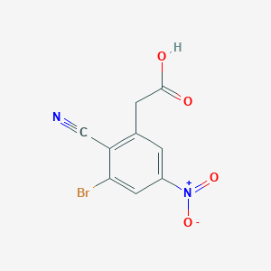 molecular formula C9H5BrN2O4 B1460510 3-Bromo-2-cyano-5-nitrophenylacetic acid CAS No. 1805103-01-8