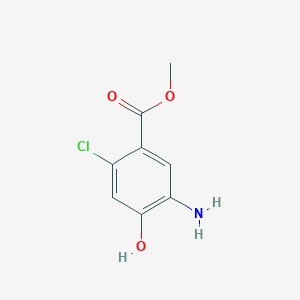 molecular formula C8H8ClNO3 B1460511 Methyl 5-amino-2-chloro-4-hydroxybenzoate CAS No. 2091307-55-8