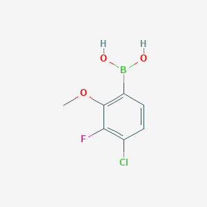 molecular formula C7H7BClFO3 B1460538 4-Chloro-3-fluoro-2-methoxyphenylboronic acid CAS No. 2121515-10-2