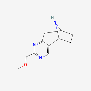 molecular formula C11H15N3O B1460543 5-(Methoxymethyl)-4,6,12-triazatricyclo[7.2.1.0,2,7]dodeca-2,4,6-triene CAS No. 2060034-27-5
