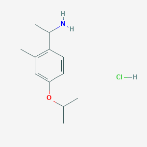 molecular formula C12H20ClNO B1460545 1-(4-Isopropoxy-2-methyl-phenyl)-ethylamine hydrochloride CAS No. 2203940-81-0