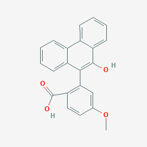 molecular formula C22H16O4 B14605459 Benzoic acid, 2-(10-hydroxy-9-phenanthrenyl)-4-methoxy- CAS No. 61169-97-9