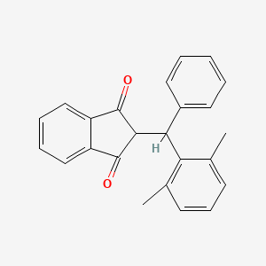 molecular formula C24H20O2 B14605474 2-[(2,6-Dimethylphenyl)(phenyl)methyl]-1H-indene-1,3(2H)-dione CAS No. 60423-54-3