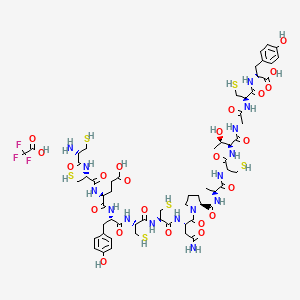 molecular formula C61H86F3N15O23S6 B1460571 H-Cys-Cys-Glu-Tyr-Cys-Cys-Asn-Pro-Ala-Cys-Thr-Gly-Cys-Tyr-OH.TFA CAS No. 1638632-09-3