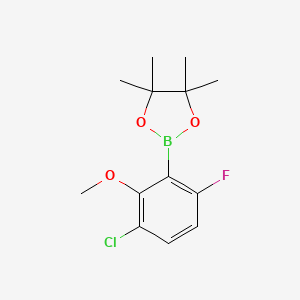 molecular formula C13H17BClFO3 B1460572 3-Chloro-6-fluoro-2-methoxyphenylboronic acid pinacol ester CAS No. 2121513-63-9