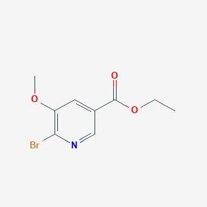 molecular formula C9H10BrNO3 B1460576 Ethyl 6-bromo-5-methoxypyridine-3-carboxylate CAS No. 1807164-26-6