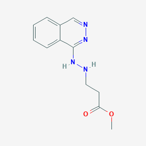molecular formula C12H14N4O2 B14605884 Methyl 3-[2-(phthalazin-1-yl)hydrazinyl]propanoate CAS No. 61051-66-9