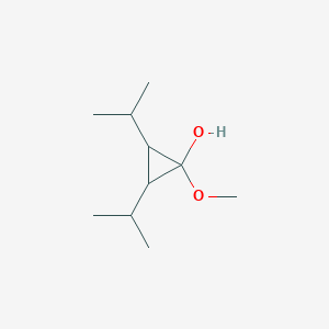 B146059 1-Methoxy-2,3-di(propan-2-yl)cyclopropan-1-ol CAS No. 135307-42-5