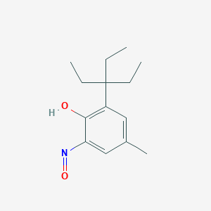 molecular formula C14H21NO2 B14606046 Phenol, 2-(1,1-diethylpropyl)-4-methyl-6-nitroso- CAS No. 59919-27-6