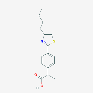 molecular formula C16H19NO2S B146062 2-[4-(4-Butylthiazol-2-yl)phenyl]propanoic acid CAS No. 132483-55-7