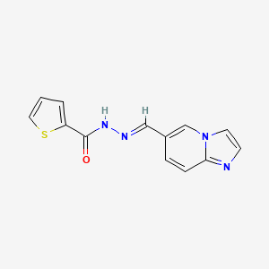 molecular formula C13H10N4OS B1460623 N'-[Imidazo[1,2-a]pyridin-6-ylmethylene]thiophene-2-carbohydrazide CAS No. 2197064-21-2