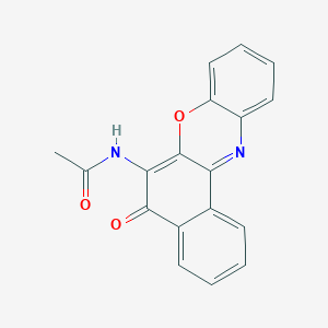 molecular formula C18H12N2O3 B14606334 Acetamide, N-(5-oxo-5H-benzo[a]phenoxazin-6-yl)- CAS No. 58907-74-7