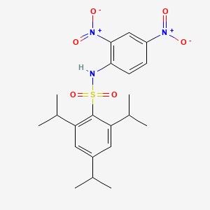 molecular formula C21H27N3O6S B14606584 N-(2,4-Dinitrophenyl)-2,4,6-tri(propan-2-yl)benzene-1-sulfonamide CAS No. 61072-79-5