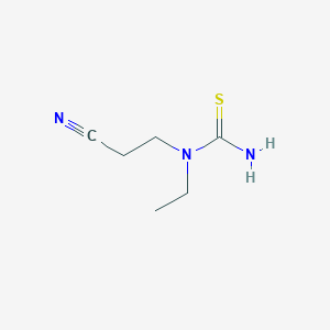 molecular formula C6H11N3S B14606698 N-(2-Cyanoethyl)-N-ethylthiourea CAS No. 59670-00-7