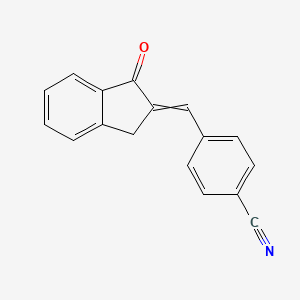 molecular formula C17H11NO B14606834 4-(1-Oxoindan-2-ylidenemethyl)benzonitrile CAS No. 59120-86-4