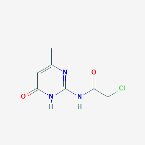 molecular formula C7H8ClN3O2 B1460692 2-Chloro-N-(4-methyl-6-oxo-1,6-dihydro-pyrimidin-2-yl)-acetamide CAS No. 341010-69-3