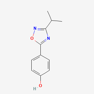 molecular formula C11H12N2O2 B1460700 4-(3-Isopropyl-1,2,4-oxadiazol-5-yl)phenol CAS No. 1189749-24-3