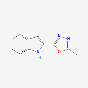 molecular formula C11H9N3O B1460704 2-(5-methyl-1,3,4-oxadiazol-2-yl)-1H-indole CAS No. 37574-80-4