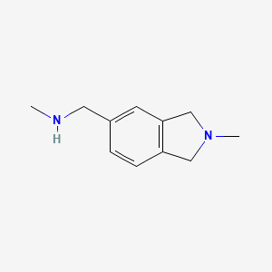 molecular formula C11H16N2 B1460706 N-Methyl-1-(2-methyl-2,3-dihydro-1H-isoindol-5-YL)methanamine CAS No. 959237-27-5
