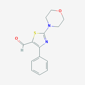 molecular formula C14H14N2O2S B146071 2-Morpholin-4-yl-4-phenyl-thiazole-5-carbaldehyde CAS No. 129880-85-9