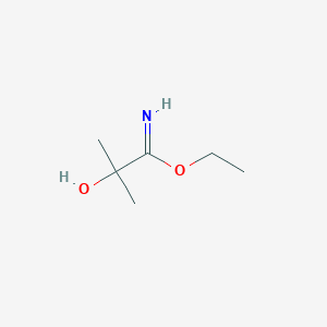 molecular formula C6H13NO2 B14607147 Ethyl 2-hydroxy-2-methylpropanimidate CAS No. 59085-79-9