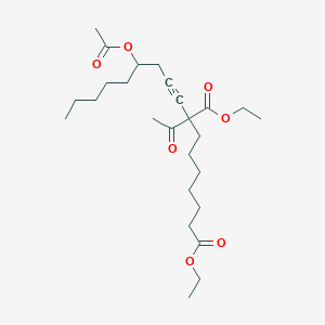 molecular formula C26H42O7 B14607225 Diethyl 2-acetyl-2-[4-(acetyloxy)non-1-yn-1-yl]nonanedioate CAS No. 60904-02-1