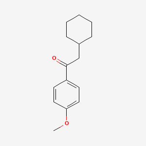 molecular formula C15H20O2 B14607276 Ethanone, 2-cyclohexyl-1-(4-methoxyphenyl)- CAS No. 58987-23-8