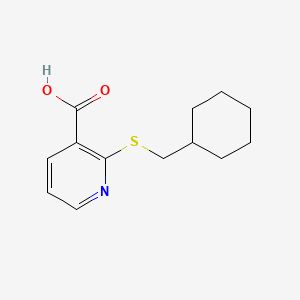 molecular formula C13H17NO2S B1460733 2-[(Cyclohexylmethyl)sulfanyl]pyridine-3-carboxylic acid CAS No. 1019437-73-0