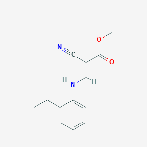 molecular formula C14H16N2O2 B1460738 Ethyl 2-cyano-3-[(2-ethylphenyl)amino]prop-2-enoate CAS No. 1114823-95-8