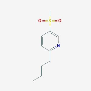 molecular formula C10H15NO2S B14607579 Pyridine, 2-butyl-5-(methylsulfonyl)- CAS No. 60870-65-7