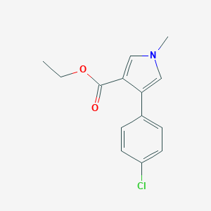 molecular formula C14H14ClNO2 B146076 Ethyl 4-(4-chlorophenyl)-1-methylpyrrole-3-carboxylate CAS No. 131924-94-2