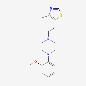 molecular formula C17H23N3OS B14607646 Piperazine, 1-(2-methoxyphenyl)-4-[2-(4-methyl-5-thiazolyl)ethyl]- CAS No. 60096-92-6