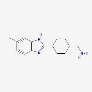 molecular formula C15H21N3 B1460770 [4-(5-Methyl-1H-benzimidazol-2-yl)cyclohexyl]-methylamine CAS No. 933682-43-0