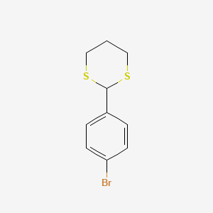 molecular formula C10H11BrS2 B14607774 1,3-Dithiane, 2-(4-bromophenyl)- CAS No. 58928-91-9