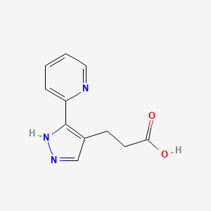3-(3-(pyridin-2-yl)-1H-pyrazol-4-yl)propanoic acid