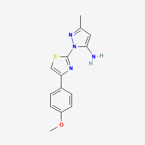 1-[4-(4-methoxyphenyl)-1,3-thiazol-2-yl]-3-methyl-1H-pyrazol-5-amine